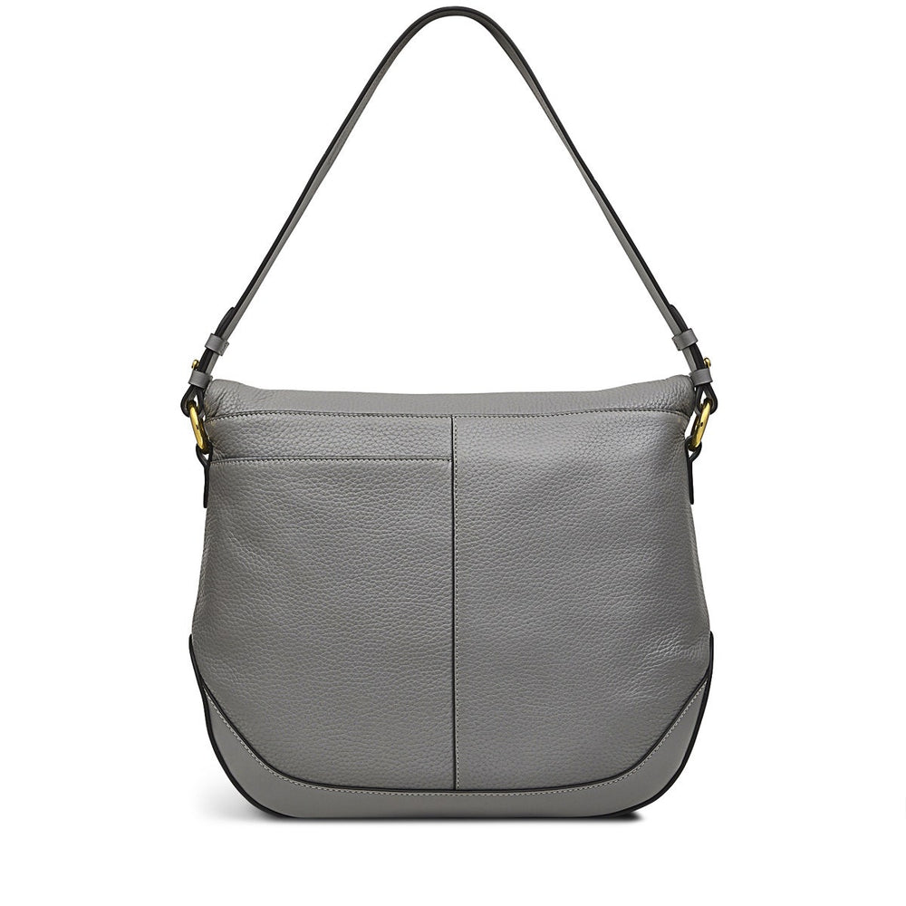 Milligan Street Leather Medium Zip Around Shoulder Bag in Cloud Burst - H8879093