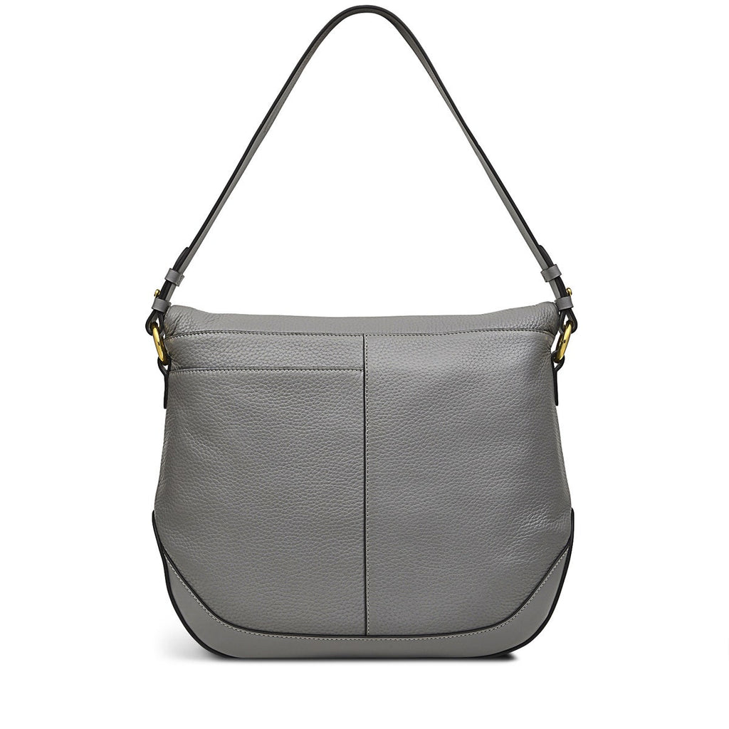 Milligan Street Leather Medium Zip Around Shoulder Bag in Cloud Burst - H8879093