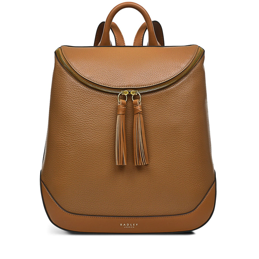 Milligan Street Leather Medium Zip Around Backpack in Butterscotch - H8951259