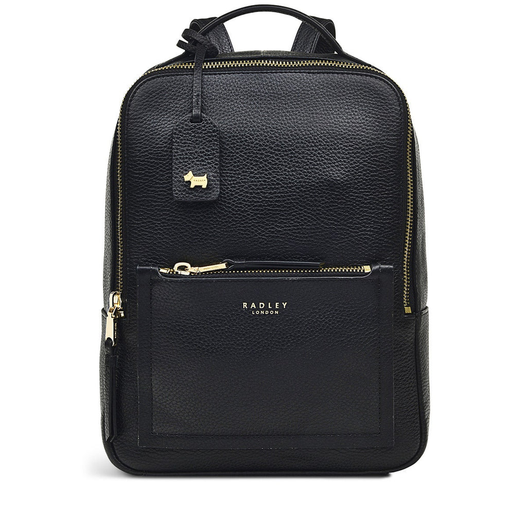 Sunny Dene Leather Small Zip Around Backpack in Black - H8971001