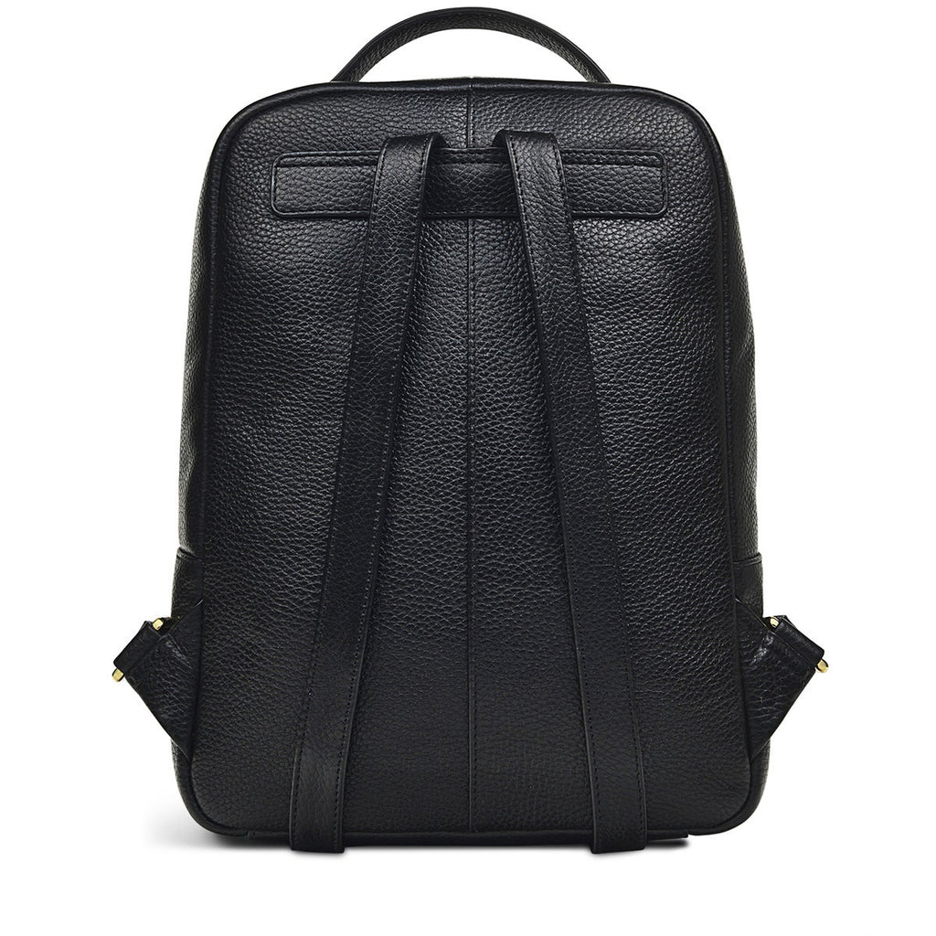 Sunny Dene Leather Small Zip Around Backpack in Black - H8971001
