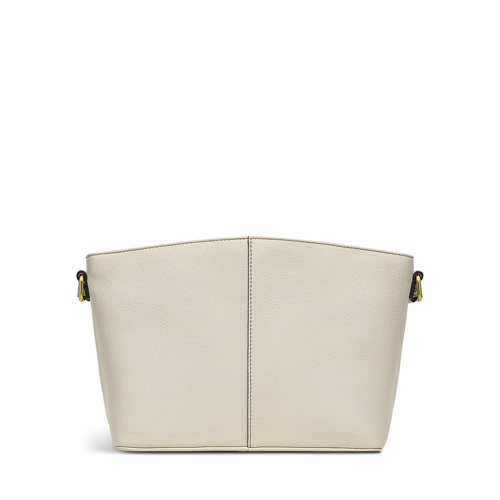 Dove Road Leather Medium Ziptop Crossbody Bag in Chalk - H8975109