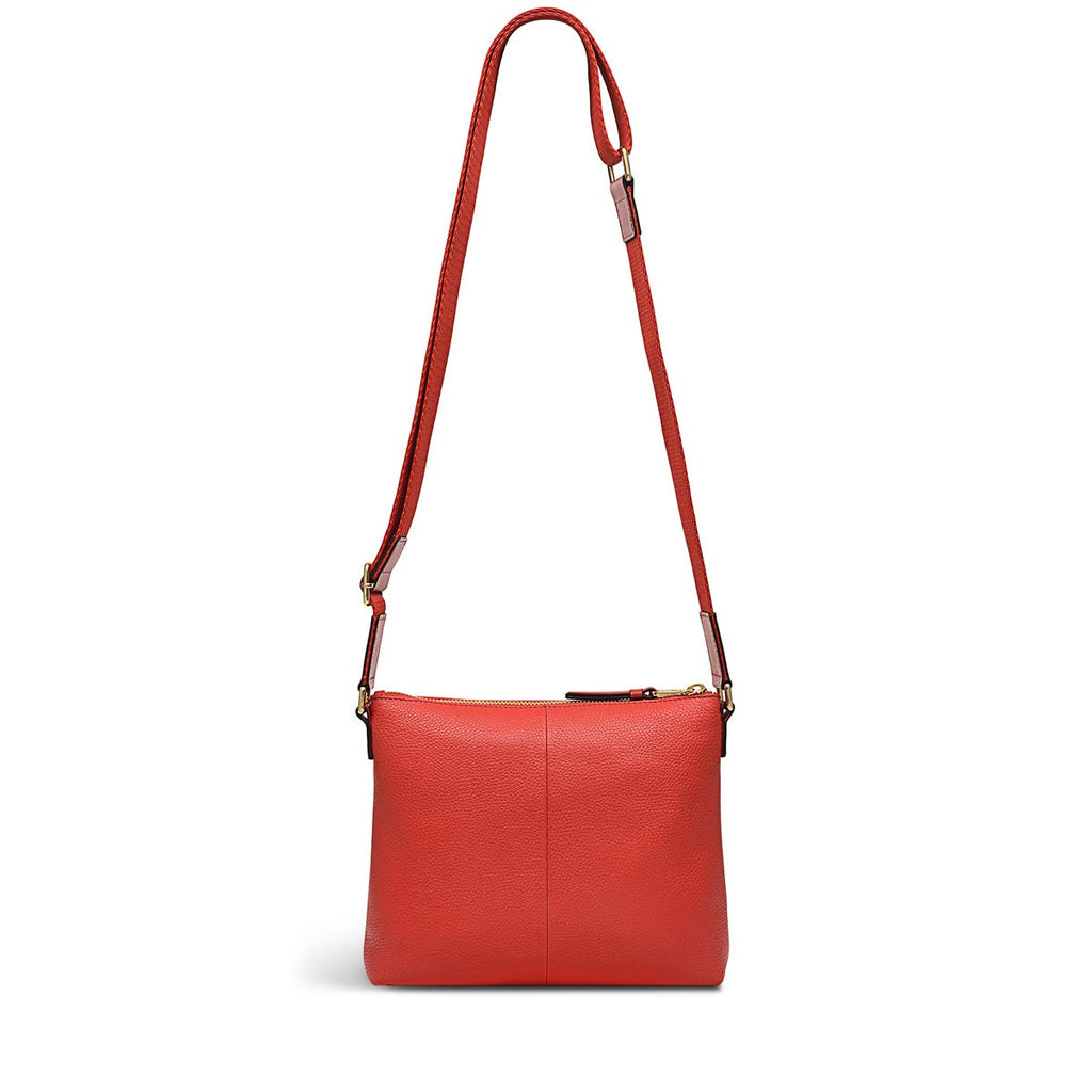Selby Crescent Leather Mini Ziptop Crossbody Bag in Luscious Red - H9053624
