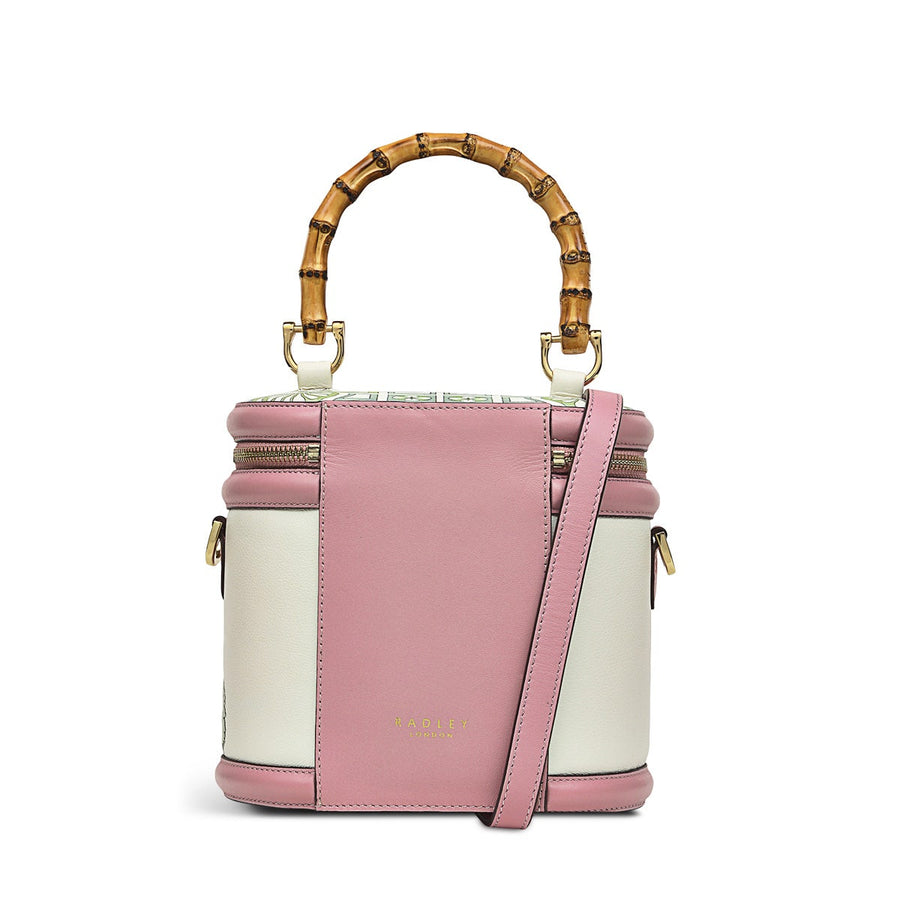RHS SS24 Leather Medium Zip Around Crossbody Bag in Chalk - H9200109