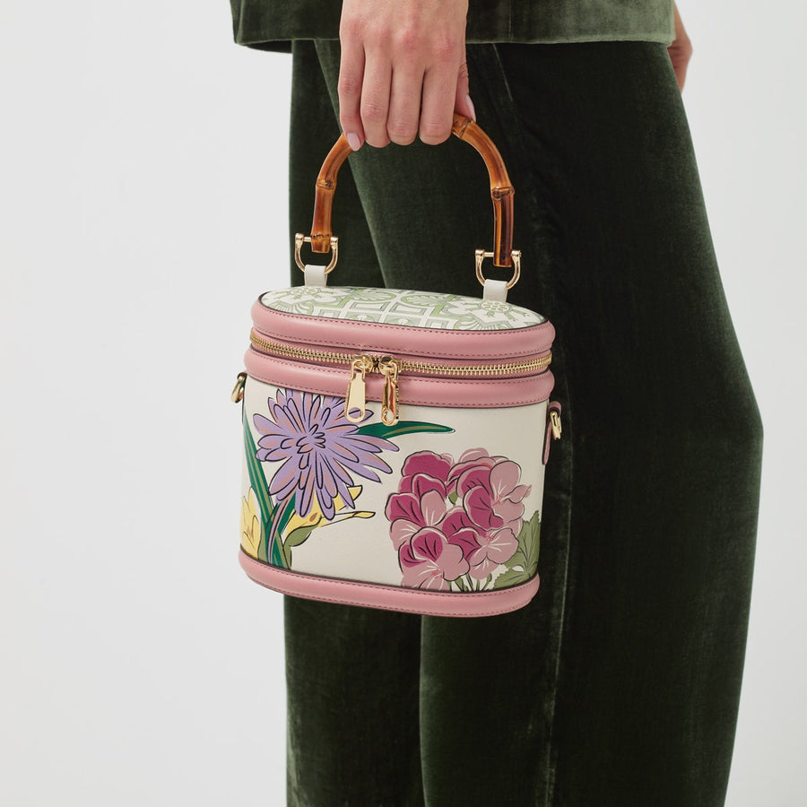 RHS SS24 Leather Medium Zip Around Crossbody Bag in Chalk - H9200109