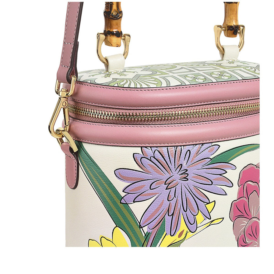 RHS SS24 Leather Medium Zip Around Crossbody Bag in Chalk - H9200109