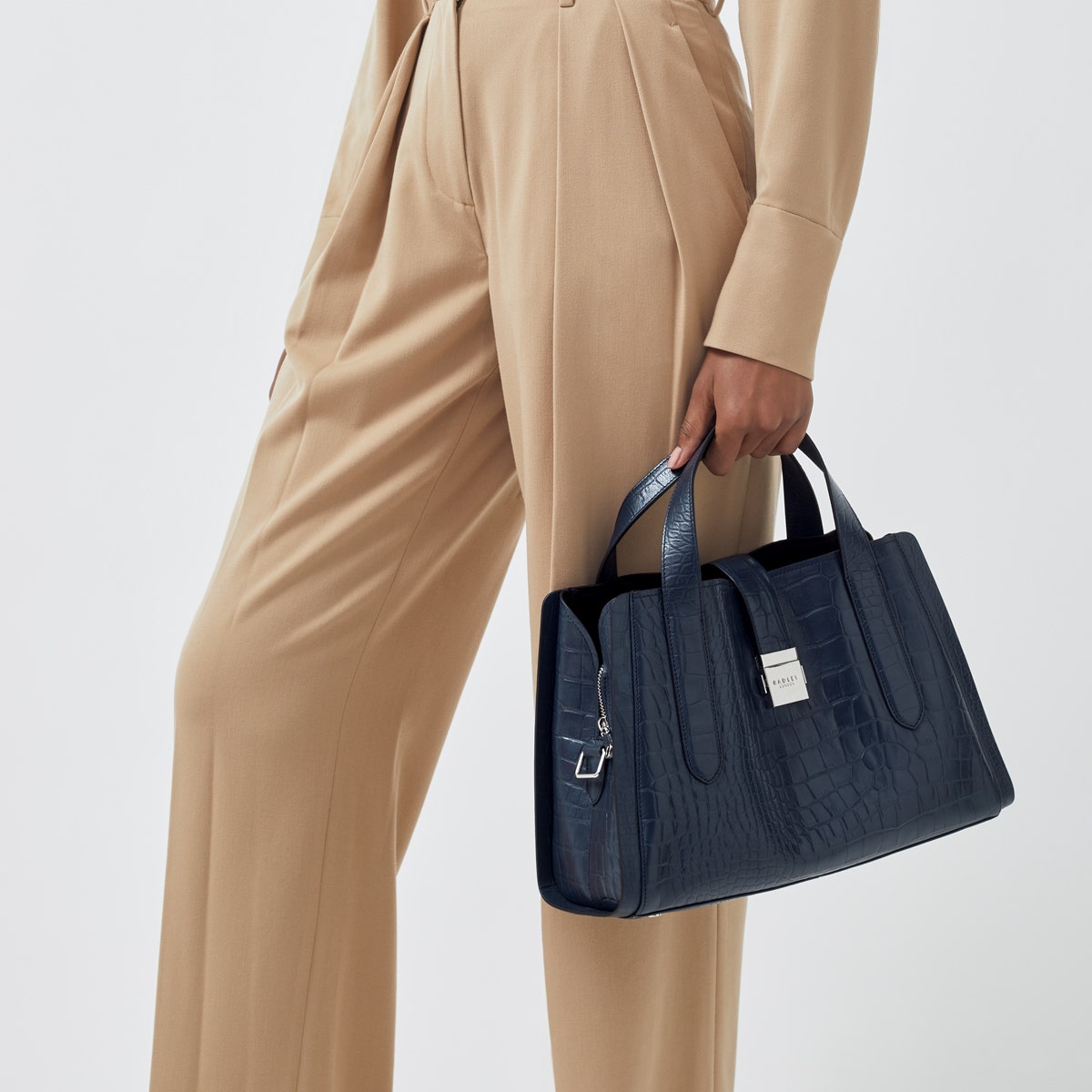 Ink Blue Grab Bag | Sloane Street Faux Croc SS24 | Radley London
