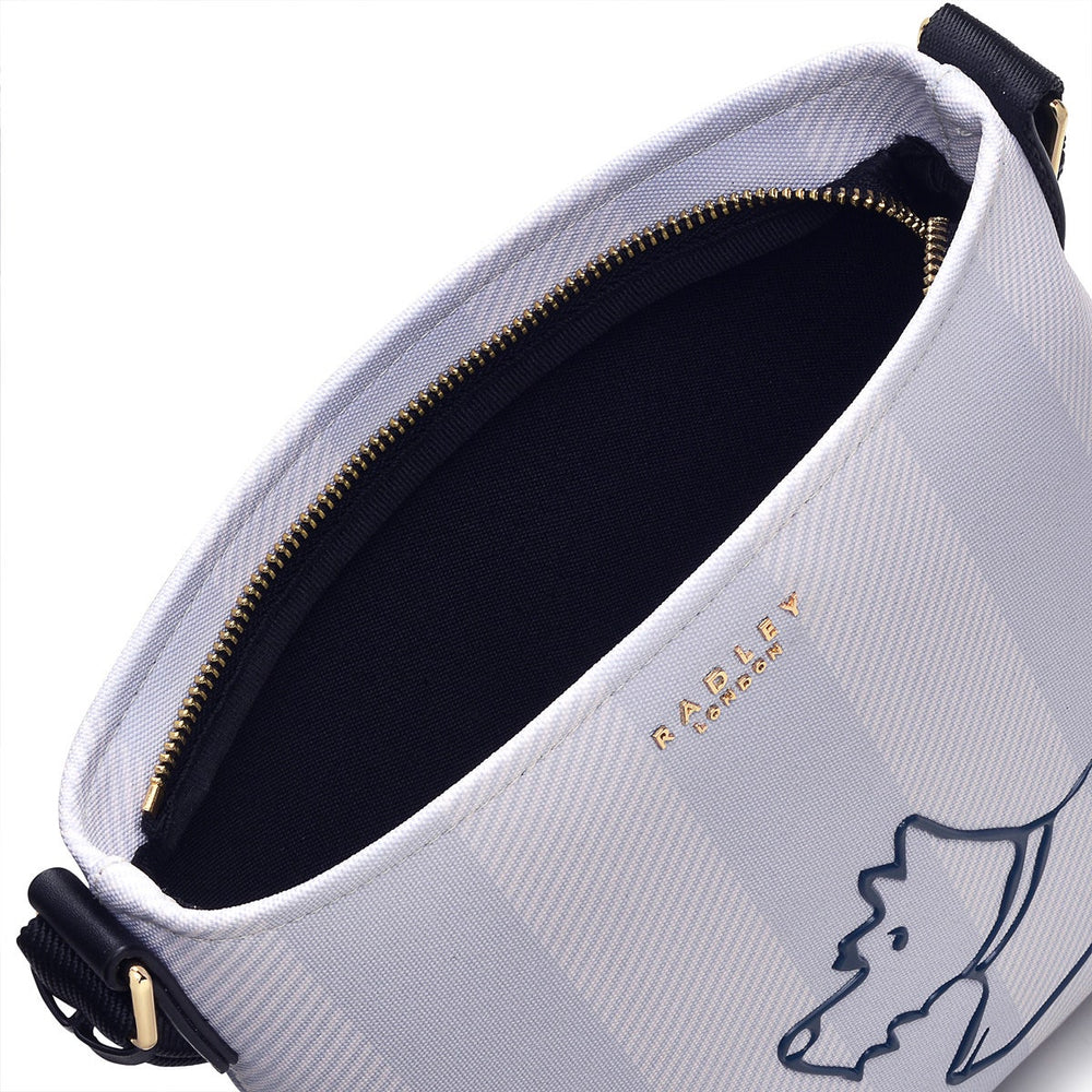 Palace Gardens Fabric Small Ziptop Crossbody Bag in Chalk - H9218109