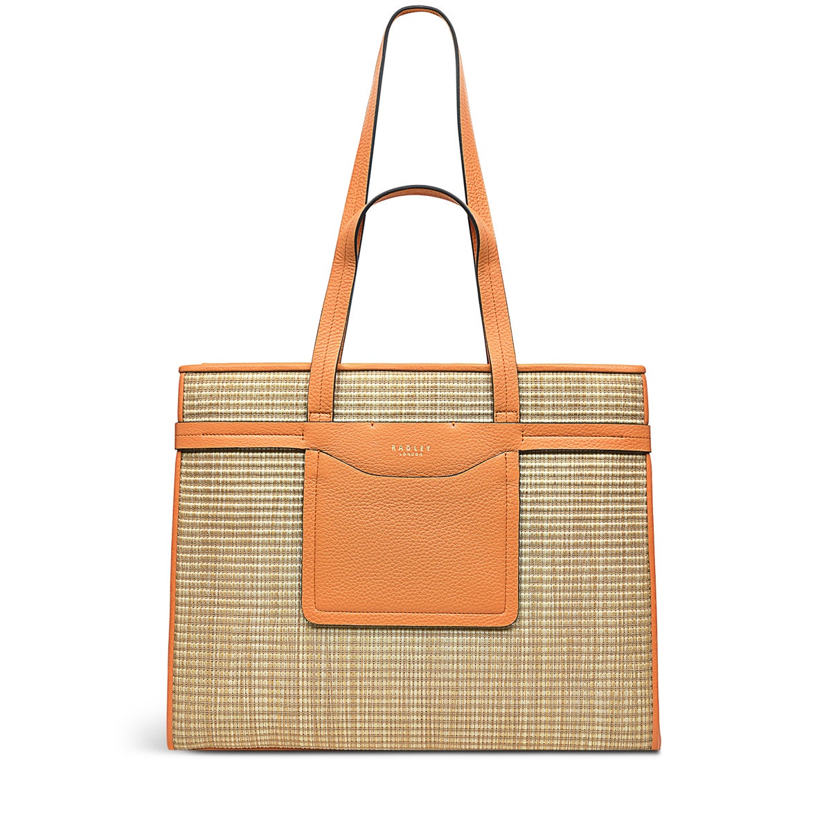 Florence Road Fabric Large Ziptop Shoulder Bag in Apricot - H9229812