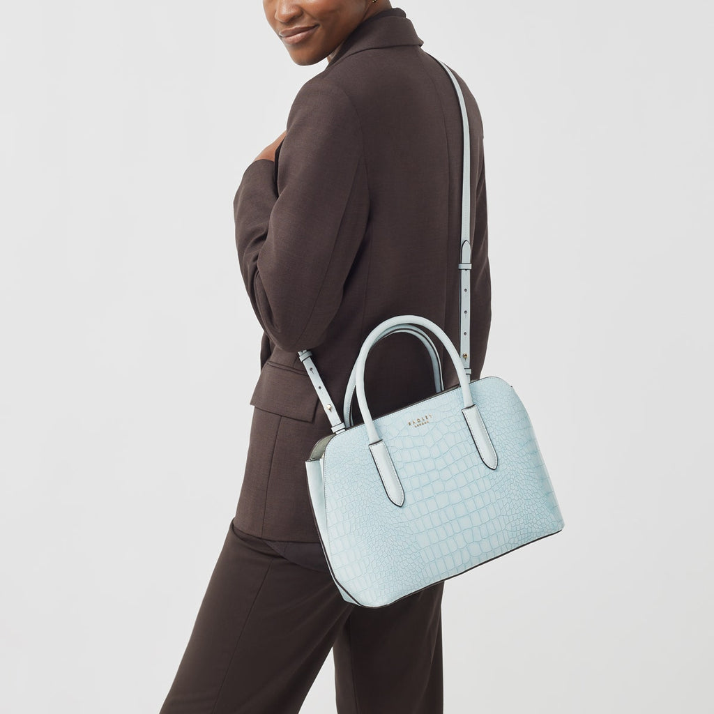 Liverpool Street 2.0 Leather Medium Ziptop Multiway Bag in Seafoam - H9242367