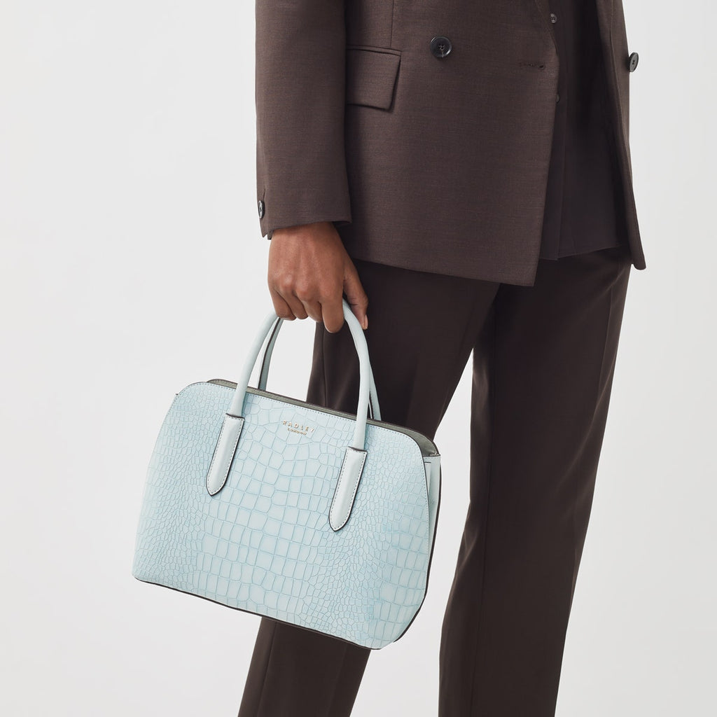Liverpool Street 2.0 Leather Medium Ziptop Multiway Bag in Seafoam - H9242367