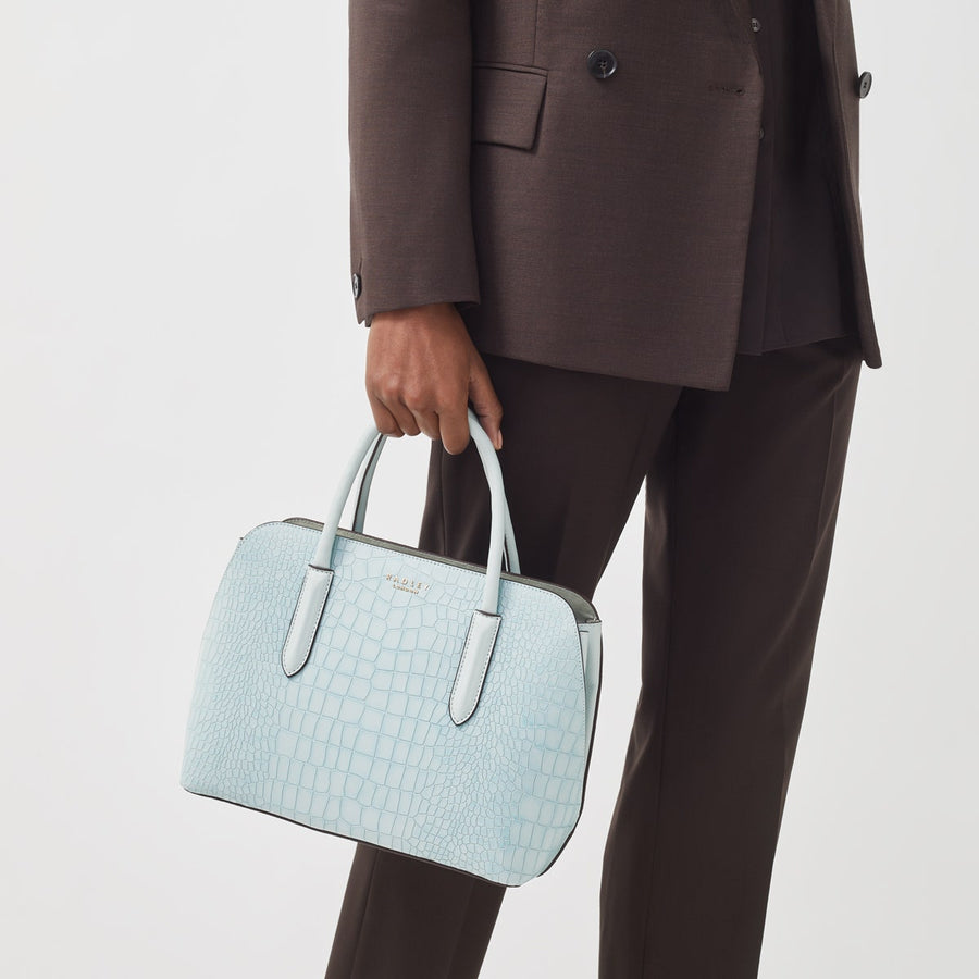 Liverpool Street 2.0 Leather Medium Ziptop Multiway Bag in Seafoam - H9242367