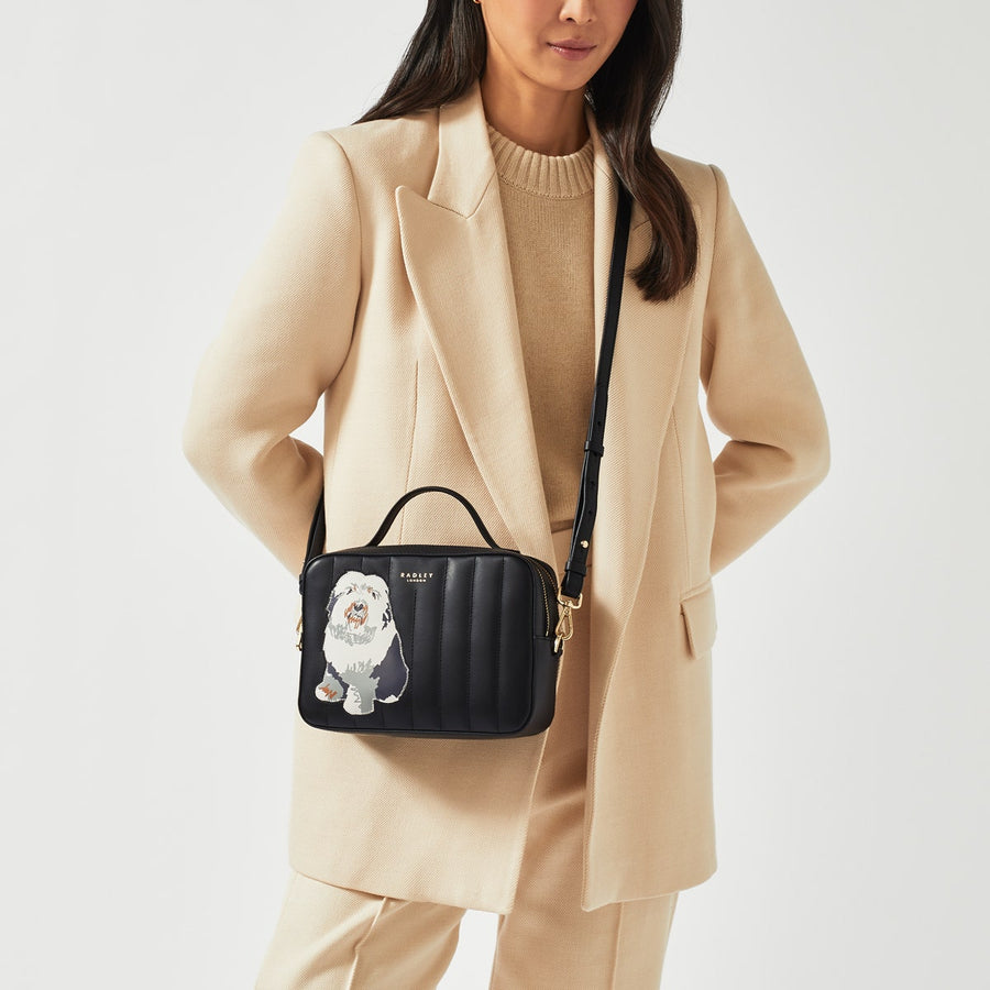 RADLEY AND FRIENDS SMALL ZIPTOP CROSSBODY BLACK