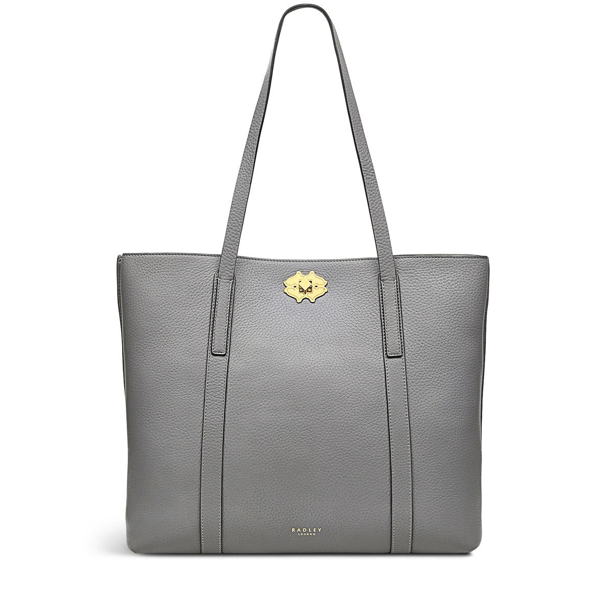 Museum Street Leather Large Ziptop Tote Bag in Cloud Burst - H9262093