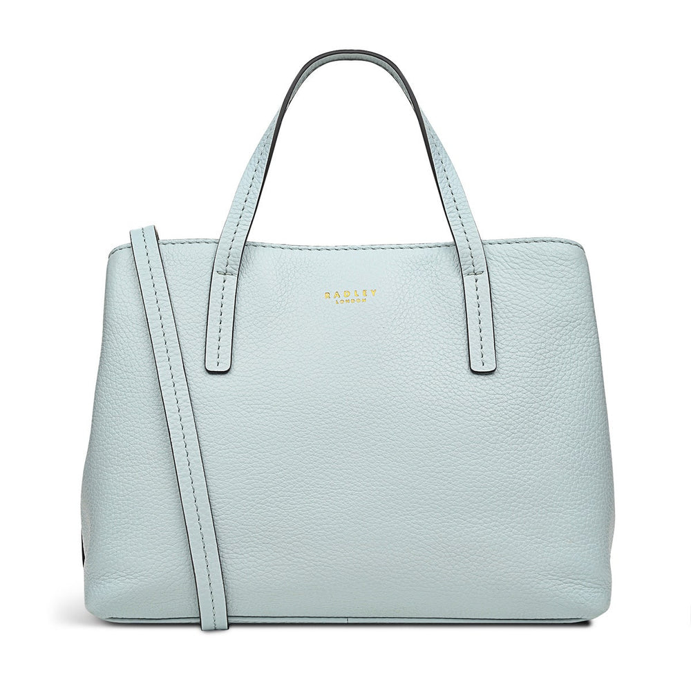 Dukes Place Leather Medium Ziptop Grab Bag in Seafoam - H9281367