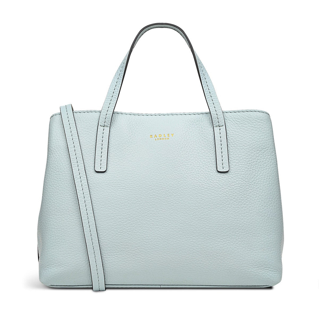 Dukes Place Leather Medium Ziptop Grab Bag in Seafoam - H9281367