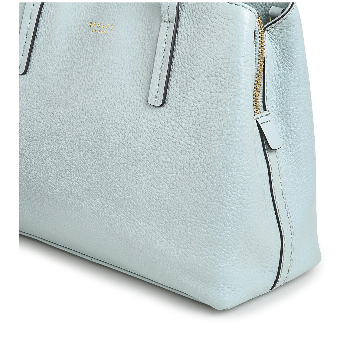 Dukes Place Leather Medium Ziptop Grab Bag in Seafoam - H9281367