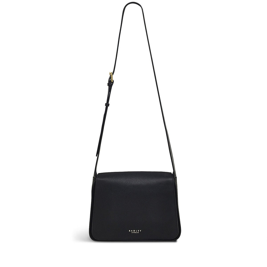 WESTWELL LANE MEDIUM FLAPOVER CROSS BODY BLACK