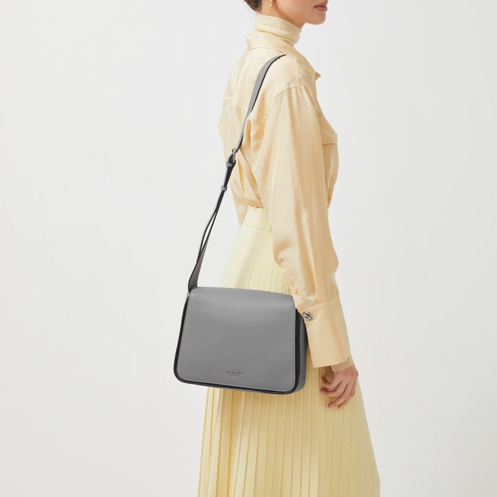 Westwell Lane Leather Medium Flapover Crossbody Bag in Cloud Burst - H9284093