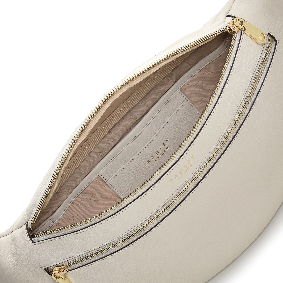 Derwent Drive Leather Medium Ziptop Sling Bag in Chalk - H9285109