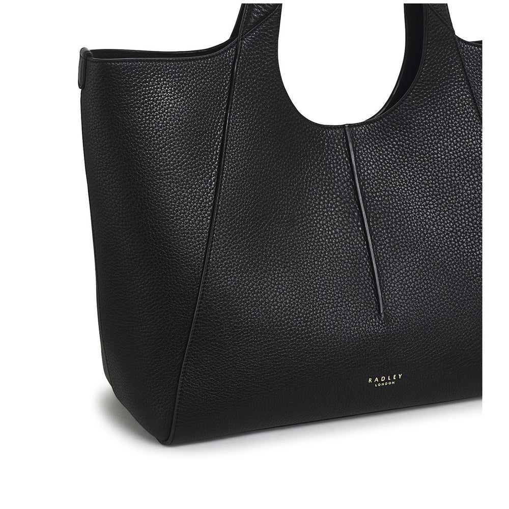 Hillgate Place Leather Large Open Top Tote Bag in Black - H9286001