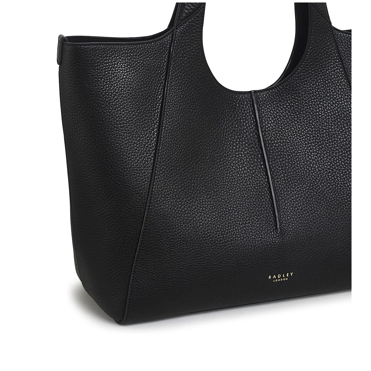 Hillgate Place Leather Large Open Top Tote Bag in Black - H9286001