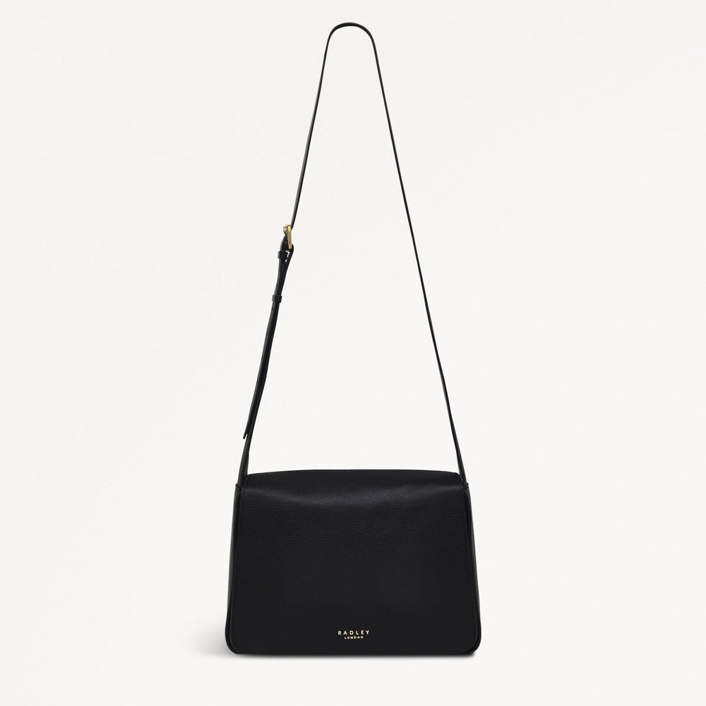 WESTWELL LANE LARGE FLAPOVER CROSS BODY BLACK