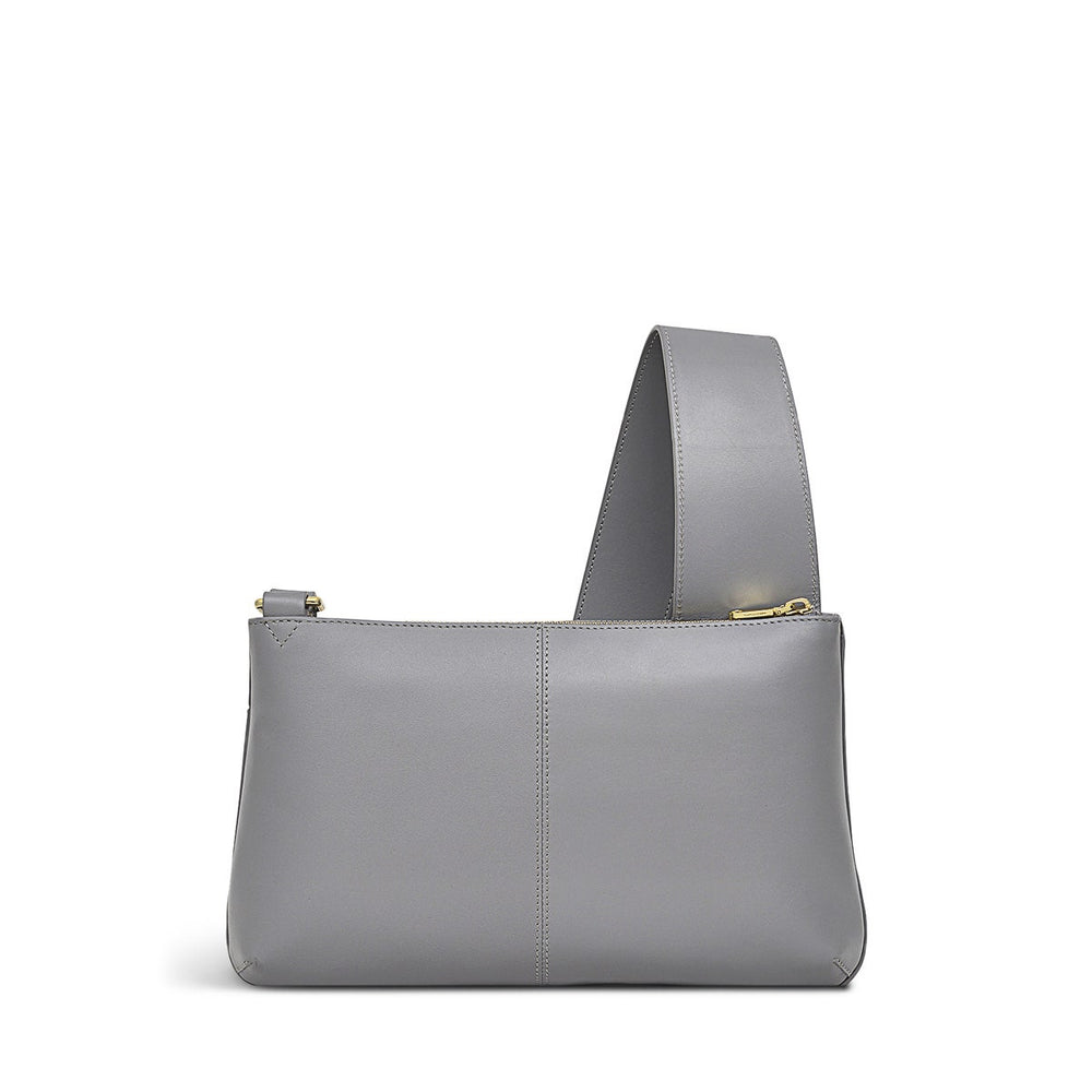 Pockets Leather Small Ziptop Crossbody Bag in Cloud Burst - H9294093