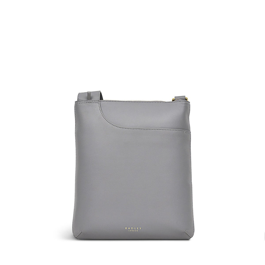 Pockets Leather Medium Ziptop Crossbody Bag in Cloud Burst - H9322093