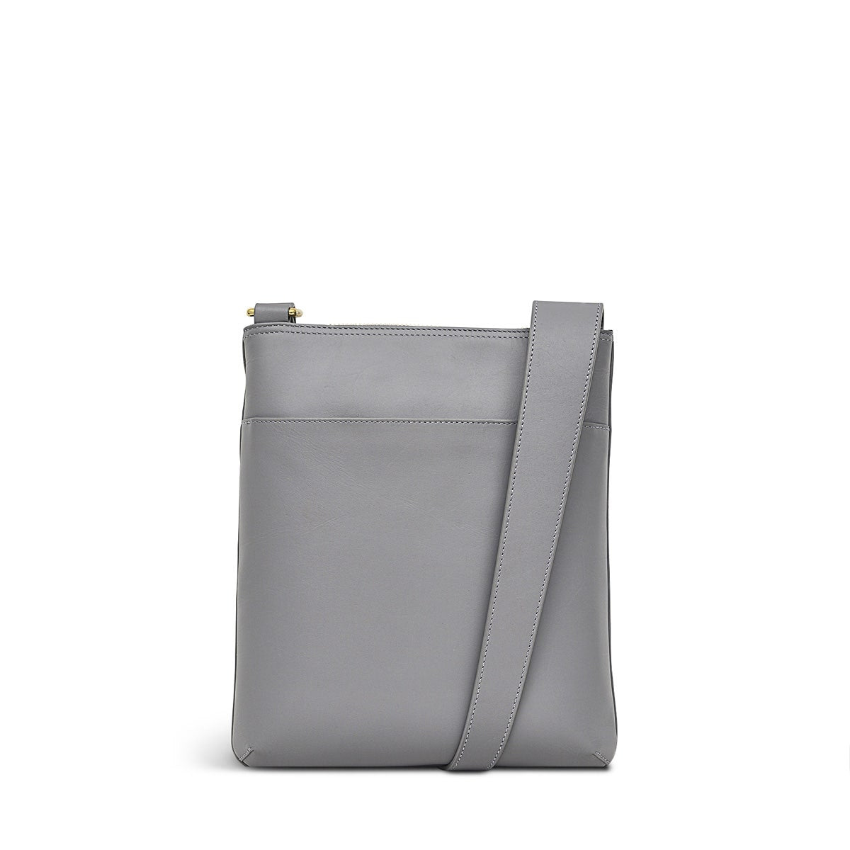 Pockets Leather Medium Ziptop Crossbody Bag in Cloud Burst - H9322093