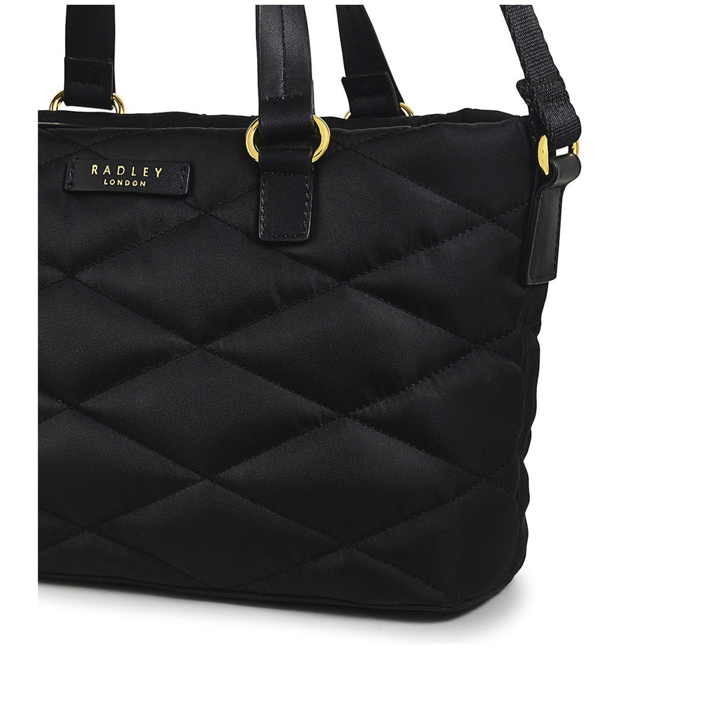 Maltby Street Fabric Small Ziptop Satchel Bag in Black - H9340001