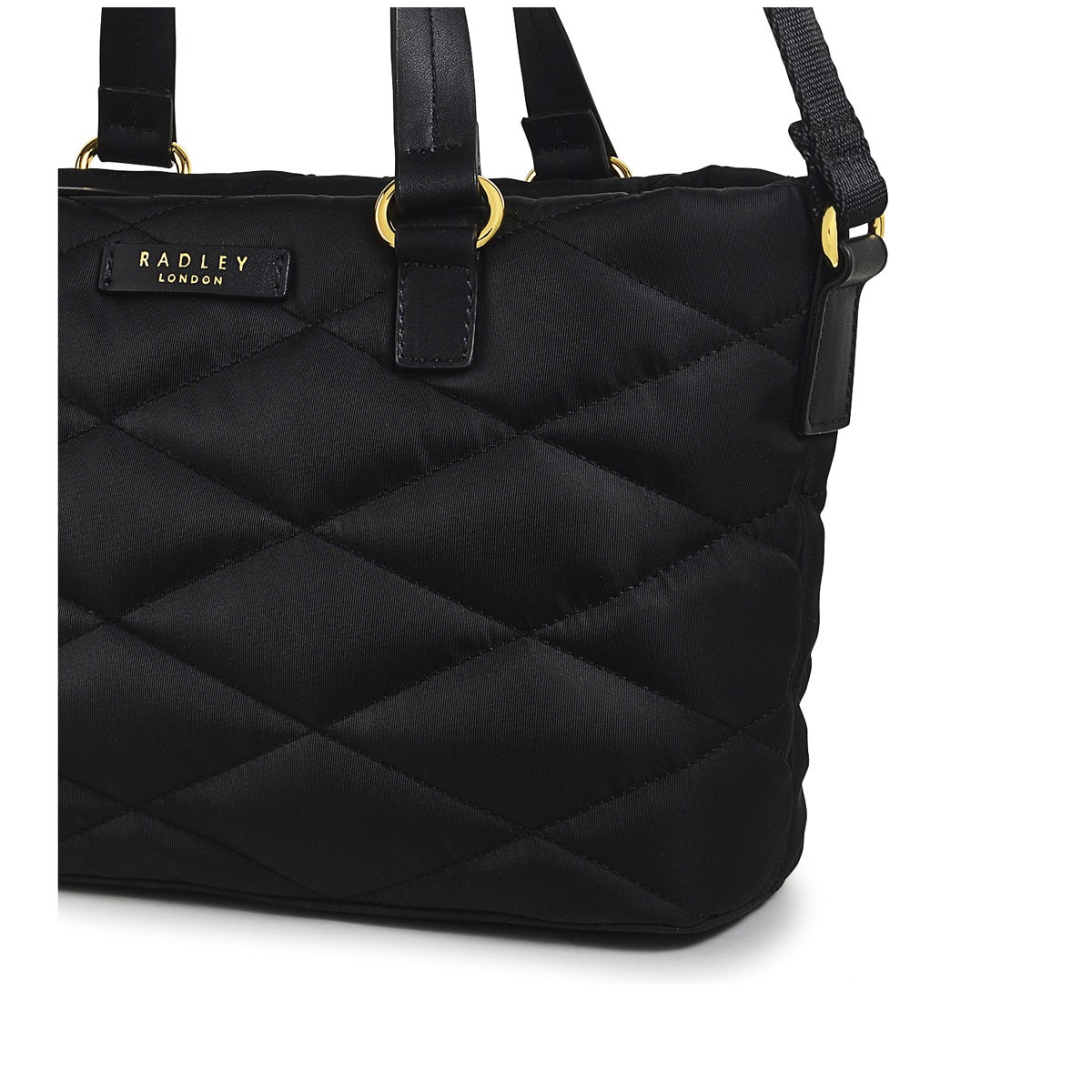 Maltby Street Fabric Small Ziptop Satchel Bag in Black - H9340001