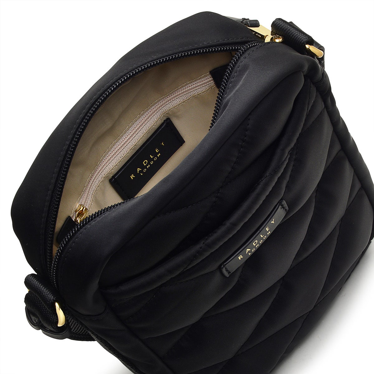 Maltby Street Fabric Mini Ziptop Crossbody Bag in Black - H9344001