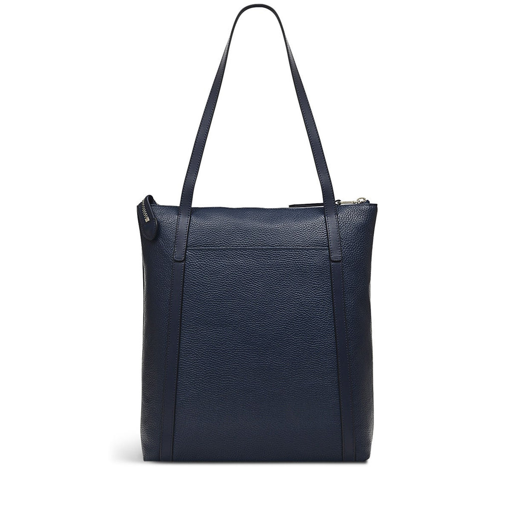 Portman Leather Medium Ziptop Tote Bag in Ink - H9371401