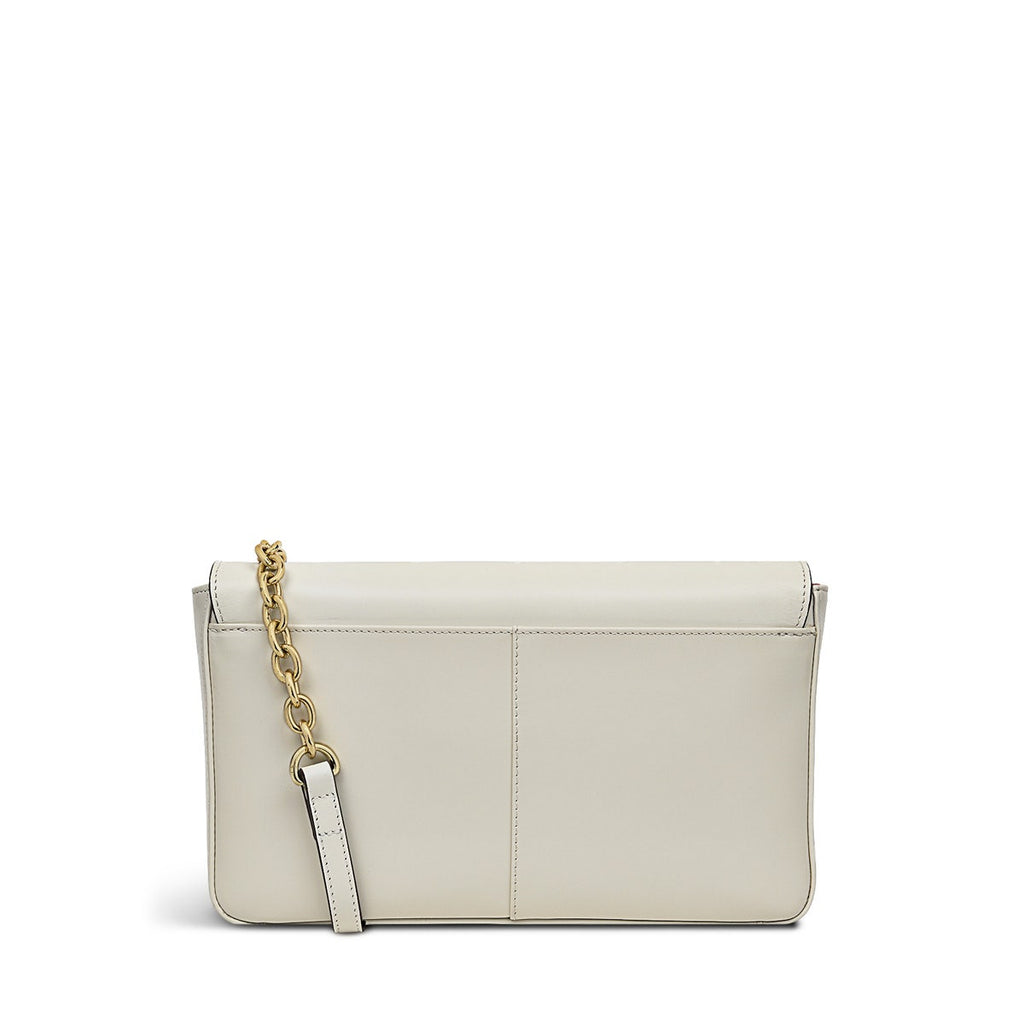 Columbia Grove Leather Small Flapover Crossbody Bag in Chalk - H9431109