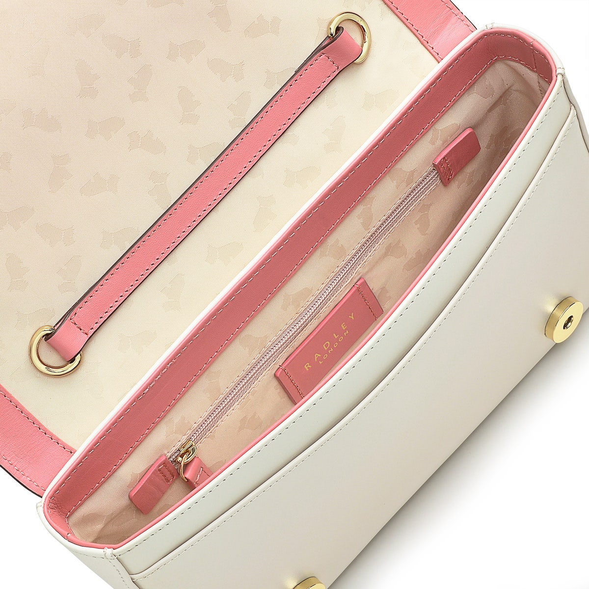 Columbia Grove Leather Small Flapover Crossbody Bag in Chalk - H9431109