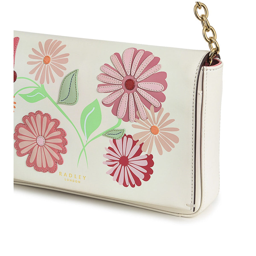 Columbia Grove Leather Small Flapover Crossbody Bag in Chalk - H9431109