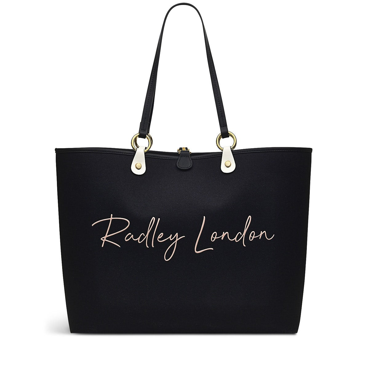 Addison Gardens Fabric Large Open Top Tote Bag in Black - H9432001