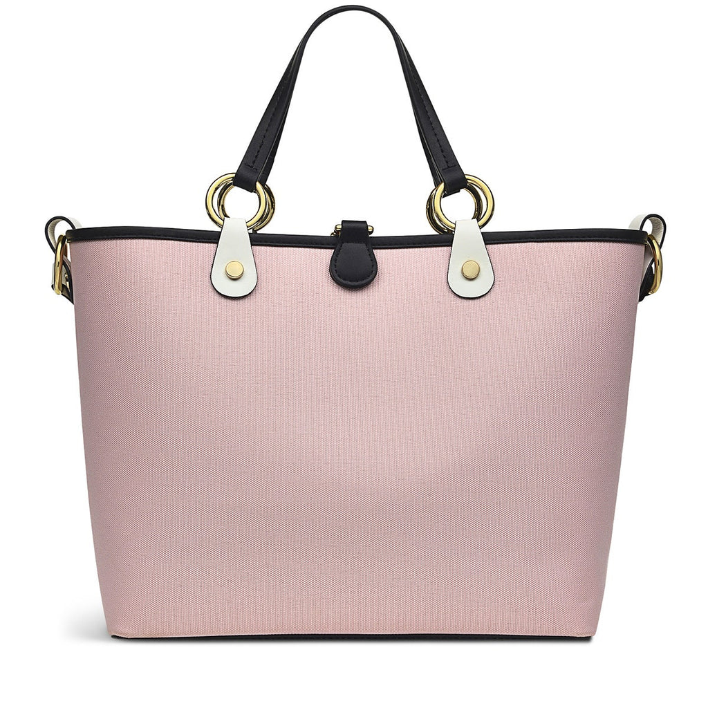 Addison Gardens Fabric Medium Open Top Satchel Bag in Clay Pink - H9433958