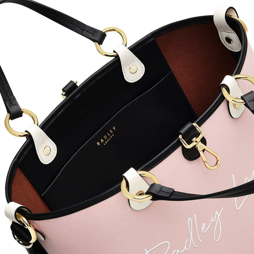 Addison Gardens Fabric Medium Open Top Satchel Bag in Clay Pink - H9433958