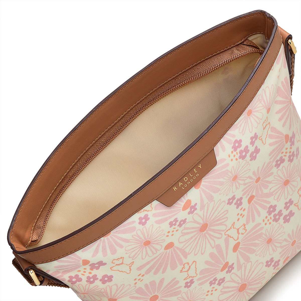 Radley Blooms Fabric Medium Ziptop Crossbody Bag in Chalk - H9435109