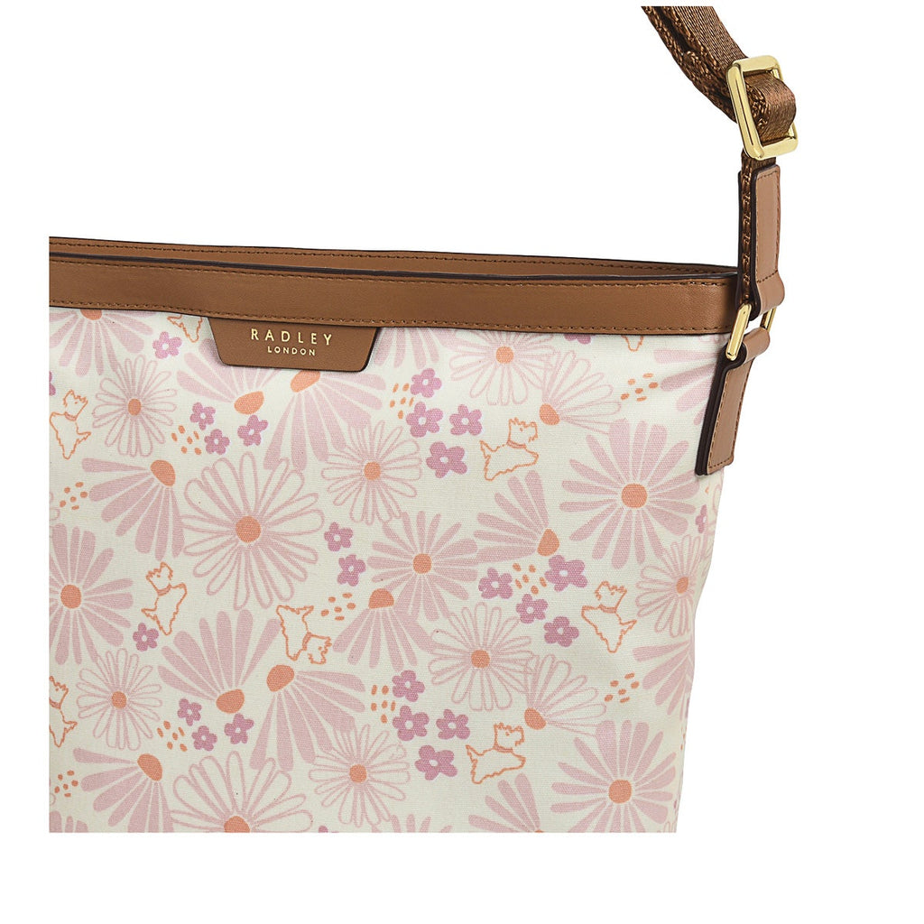 Radley Blooms Fabric Medium Ziptop Crossbody Bag in Chalk - H9435109