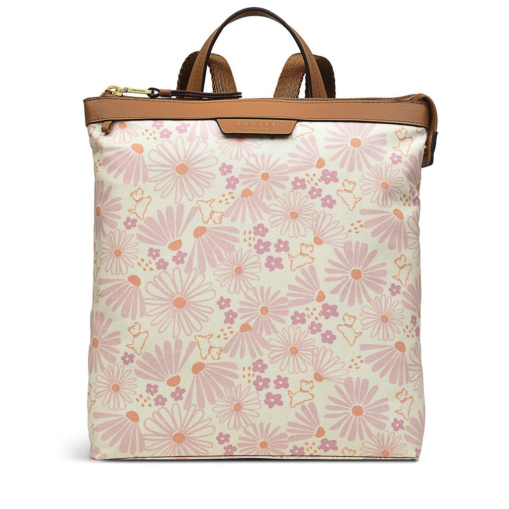 Radley Blooms Fabric Small Ziptop Backpack in Chalk - H9437109