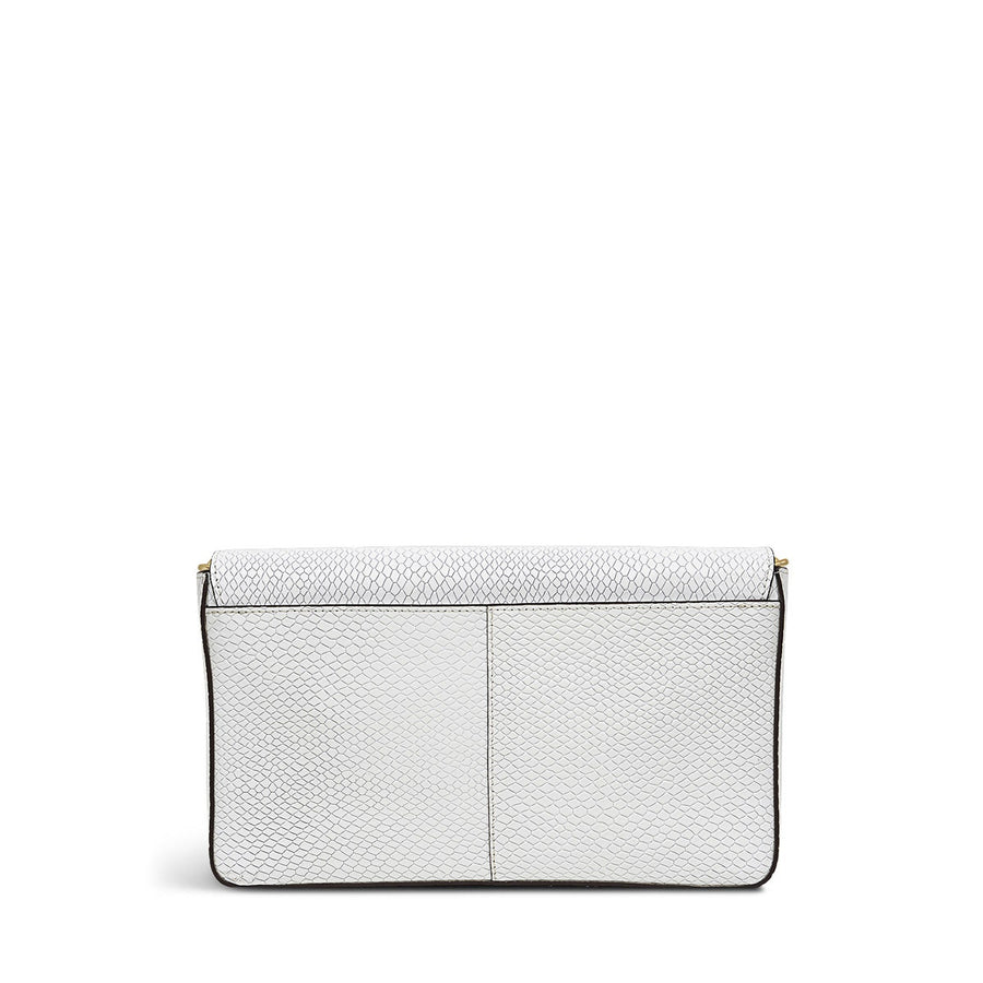 Columbia Grove Leather Small Flapover Crossbody Bag in Bright White - H9440100