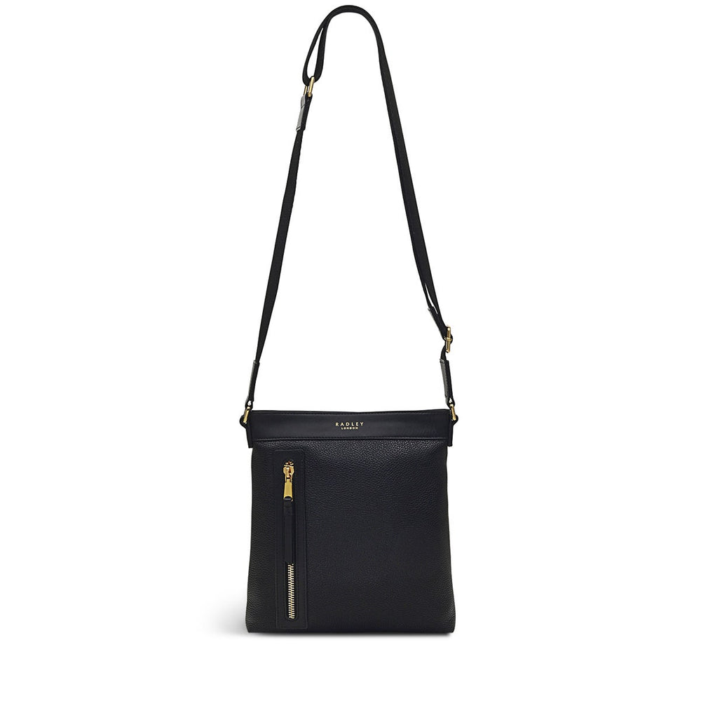 Zippy Leather Small Ziptop Crossbody Bag in Black - H9441001