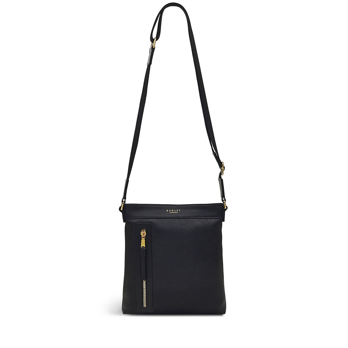 Zippy Leather Small Ziptop Crossbody Bag in Black - H9441001