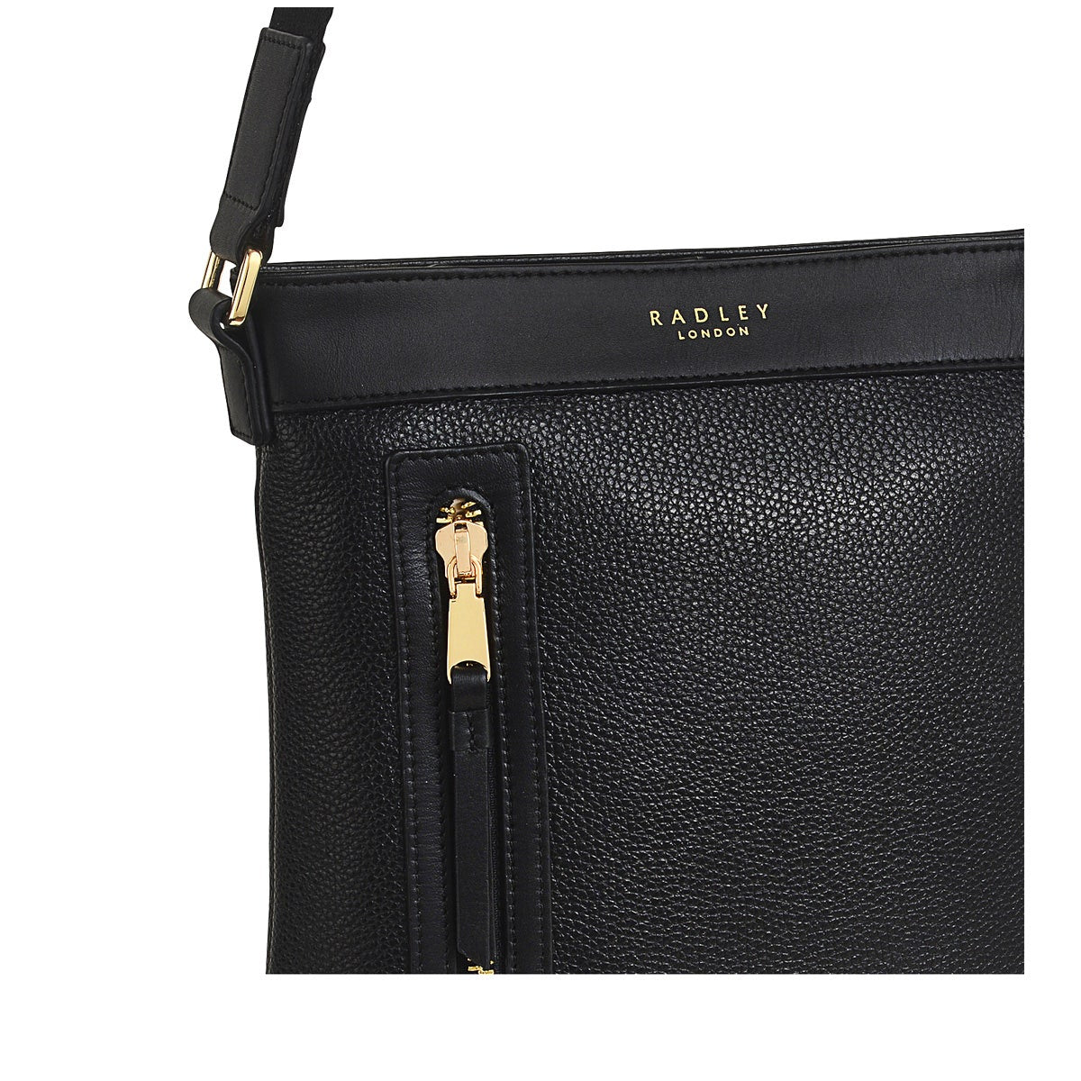 Zippy Leather Small Ziptop Crossbody Bag in Black - H9441001