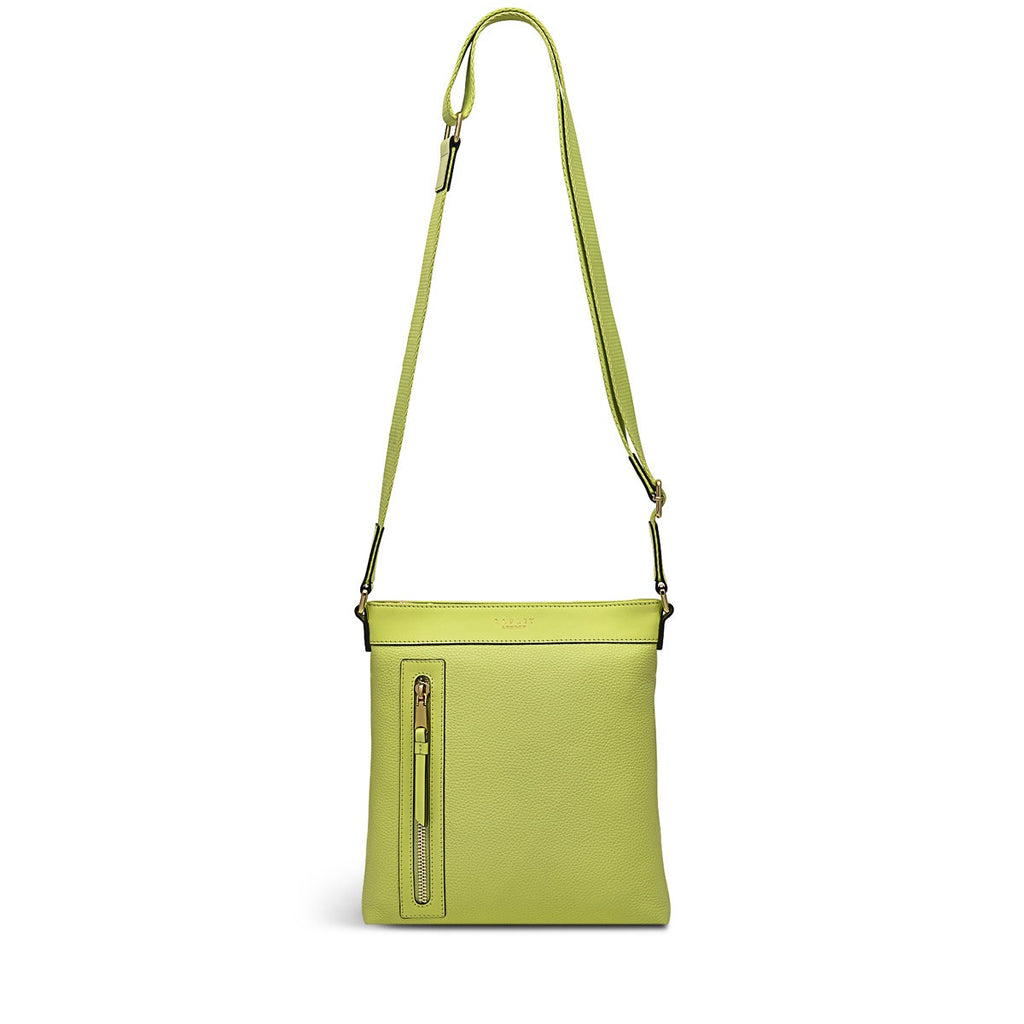 Zippy Leather Small Ziptop Crossbody Bag in Celery - H9441337