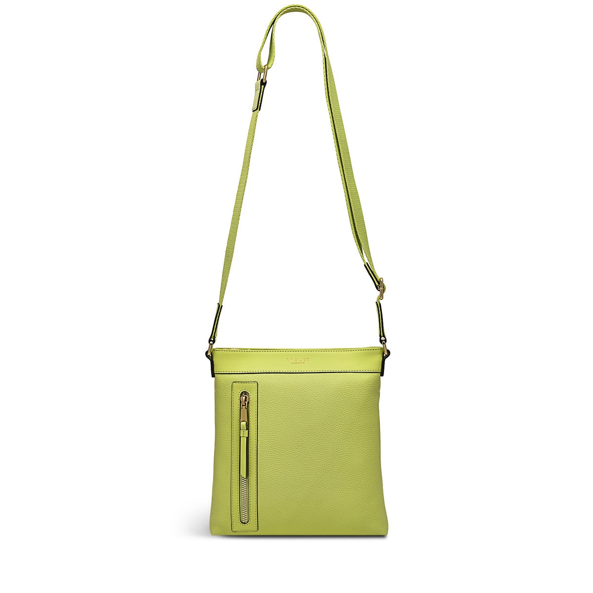 Zippy Leather Small Ziptop Crossbody Bag in Celery - H9441337