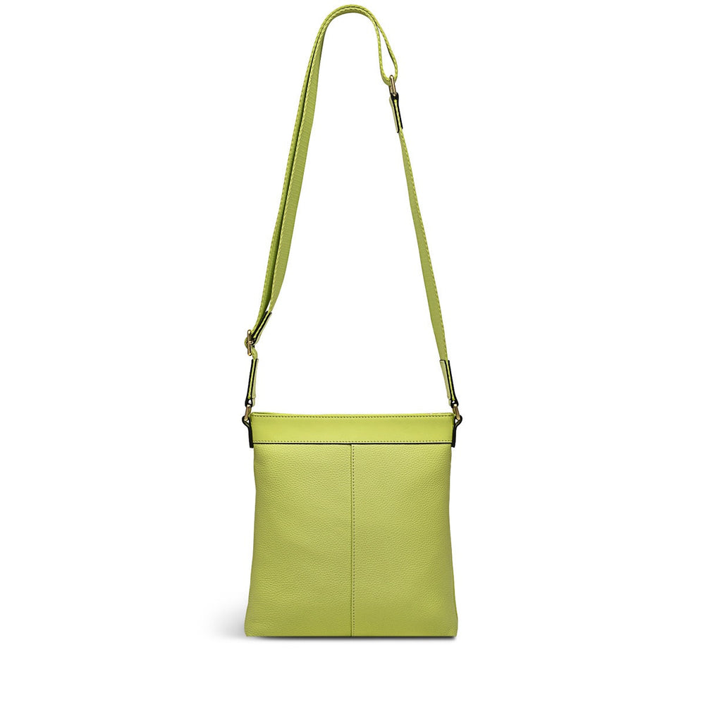 Zippy Leather Small Ziptop Crossbody Bag in Celery - H9441337